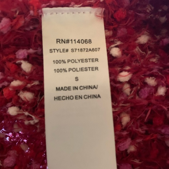 Ransom Red & White Cardigan Size Small - Picture 5 of 8